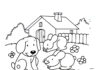 Króliki i marchewki na wsi kolorowanka online króliki i marchewki