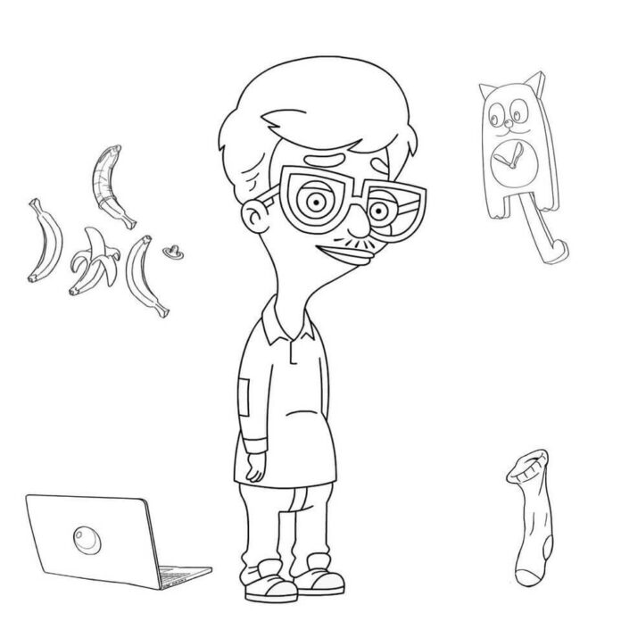 Kolorowanka Andrew Glouberman z Big Mouth do druku