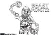 Beast Monster Kolorowanka Beast Monster do druku dla chłopców