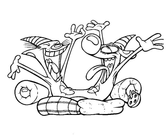 Kolorowanka Catdog z bajki do druku