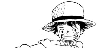 Kolorowanka Chibi Luffy do druku