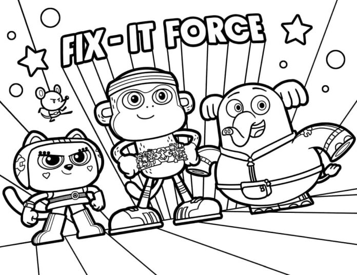 Kolorowanka Chico Małpka złota rączka dla dzieci do druku