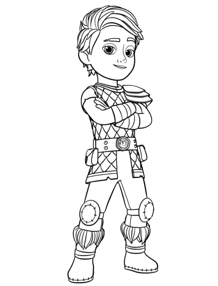 Kolorowanka Chłopak Dak dla dzieci do druku