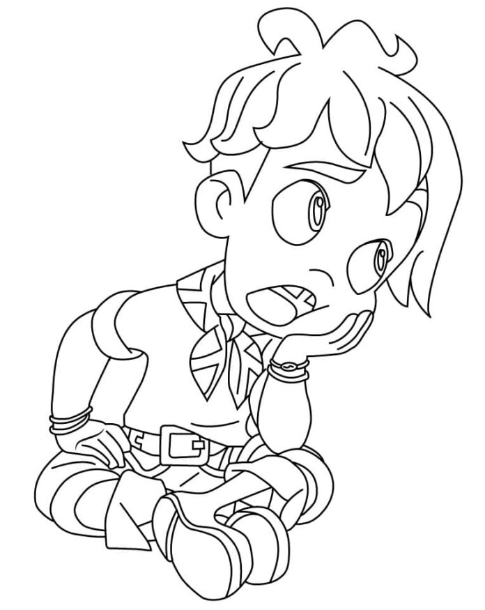 Kolorowanka Chłopak Tomas z bajki do druku