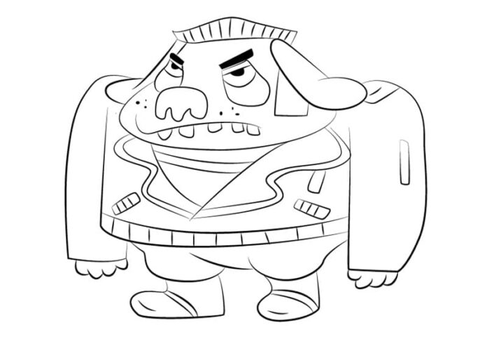 Kolorowanka Clifford z bajki do druku