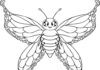Kolorowanka DUży motyl dla dzieci do druku