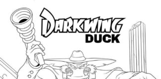 Kolorowanka Darkwing Duck dla dzieci do druku