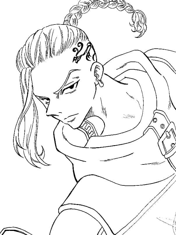 Kolorowanka Draken z anime do druku