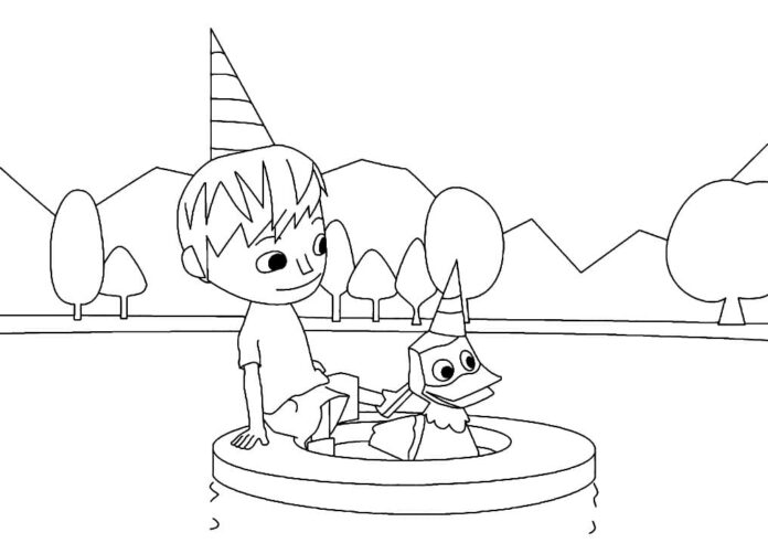 Kolorowanka Dwóch przyjaciół z bajki do druku