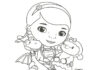Dziewczynka z bajki Doc McStunffins Kolorowanka Dziewczyka z bajki Doc McStuffins