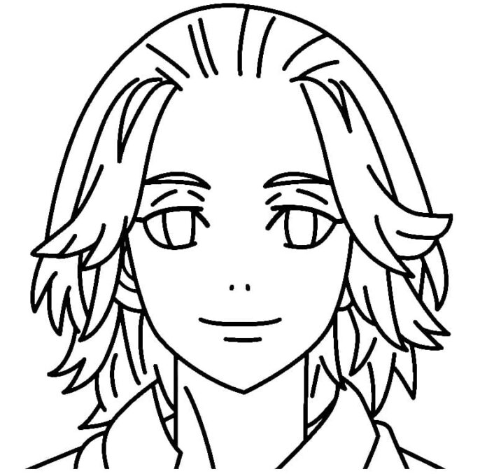 Kolorowanka Dziewczyna Manjiro Sano Mikey do druku