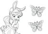 Dziewczyna z motylami Kolorowanka Dziewczyna z motylami do druku