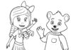 Goldie and Bear dla dzieci Kolorowanka Goldie and Bear dla dzieci do druku