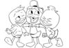Kolorowanka Hyzio Dyzio i Zyzio z Ducktales do druku