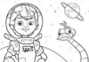 Kolorowanka Kosmos i Miles from Tomorrowland do druku