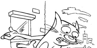 Kotopies na spacerze Kolorowanka Kotopies na spacerze do druku