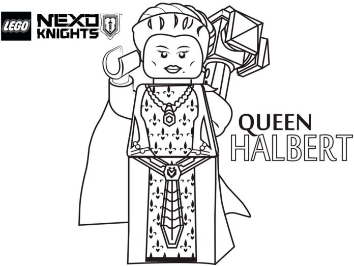 Kolorowanka Królowa Lego - Queen Halbert do druku