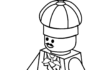 Kolorowanka Kucharz Lego ludzik do druku