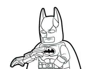 Kolorowanka Lego Batman dla chłopców do druku