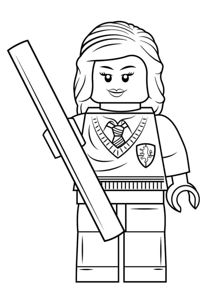 Kolorowanka Lego Hermione Granger z Harry Potter do druku