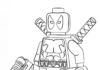 Kolorowanka Lego Marvel Deadpool dla dzieci do druku