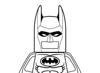 Kolorowanka Ludzik Lego Batman dla dzieci do druku