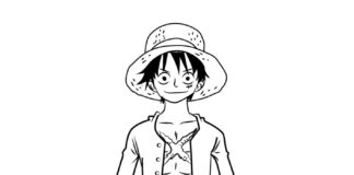 Kolorowanka Luffy Action do druku