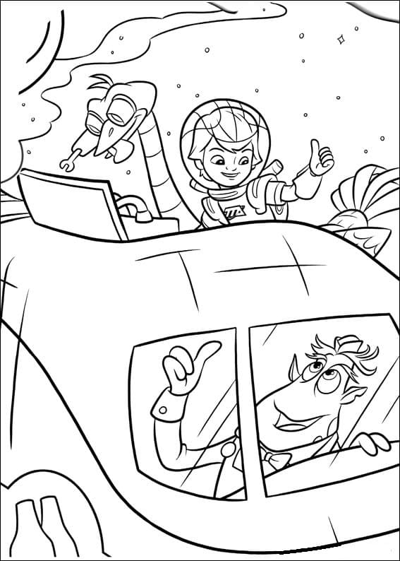 Kolorowanka Miles z przyszłości dla dzieci do druku