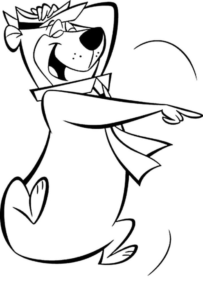 Kolorowanka Miś Yogi dla dzieci