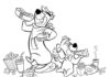 Miś Yogi je obiad z Boo Boo Kolorowanka Miś Yogi je obiad z Boo Boo do wydruku
