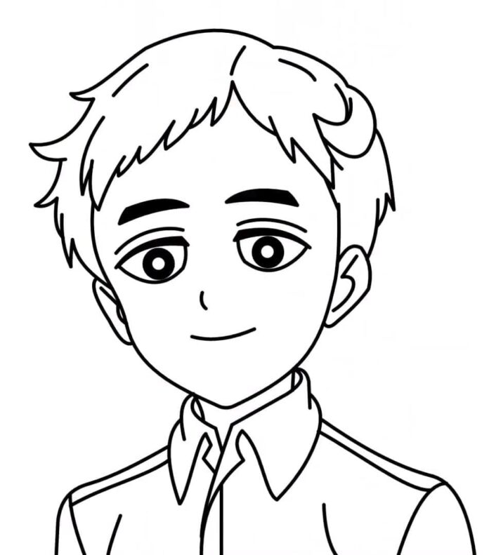 Kolorowanka Norman zThe Promised Neverland