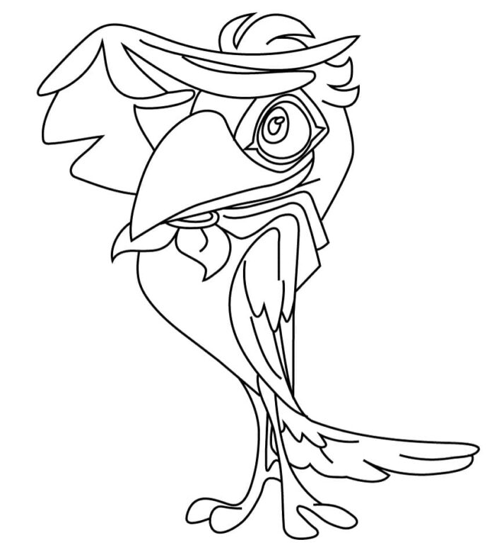 Kolorowanka Papuga Sir Butterscotch dla dzieci do druku
