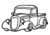 Kolorowanka Pick Up Hot Rod do druku
