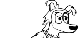 Pies Lucky z Pound Puppies Kolorowanka Pies Lucky z Pound Puppie do druku