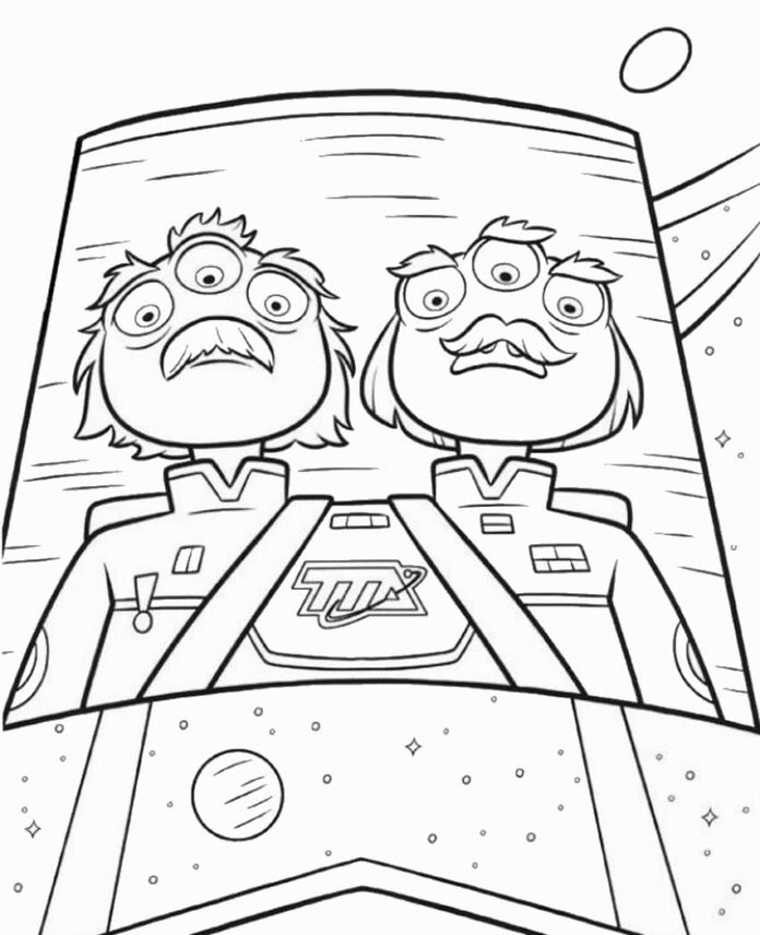 Kolorowanka Postacie Admirals Watson i Crick do druku