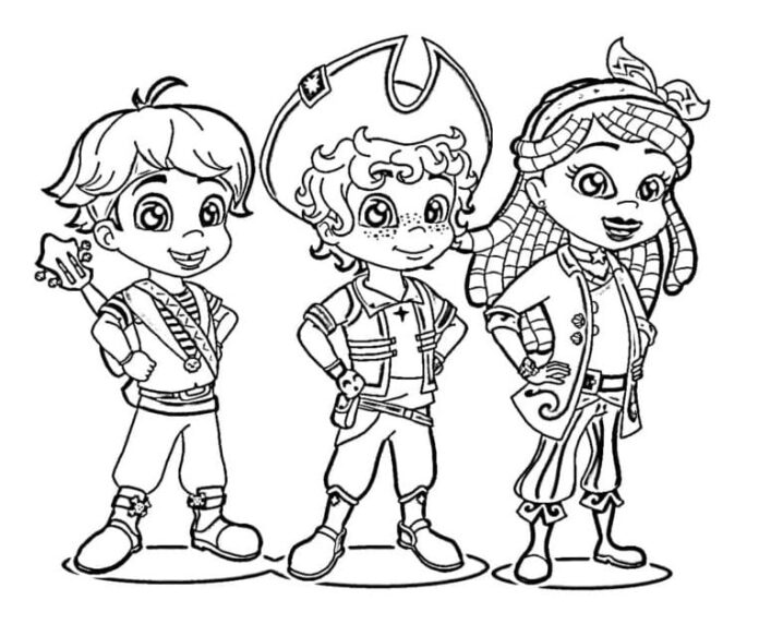 Kolorowanka Postacie z bajki Santiago z mórz do druku