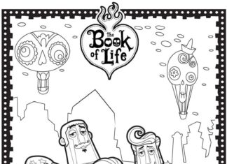 Kolorowanka Postacie z bajki The Book of Life do druku