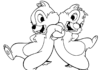 Kolorowanka Przyjaciele Chip i Dale dla dzieci do druku