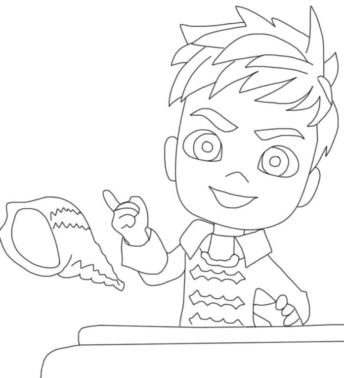 Kolorowanka Santiago z mórz z dla dzieci do druku