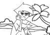 Smutny Danny Phantom Kolorowanka Smutny Danny Phantom do druku