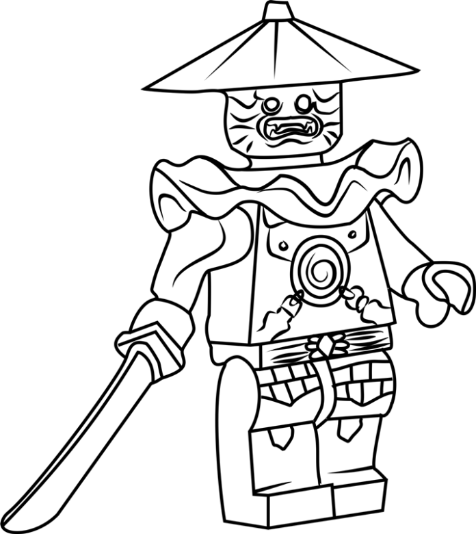 Kolorowanka Stone Swordsman z Ninjago do druku