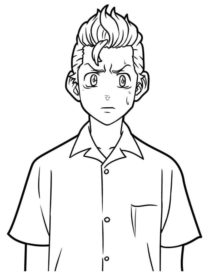 Kolorowanka Takemichi-Hanagaki-z-Tokyo-Revengers do druku