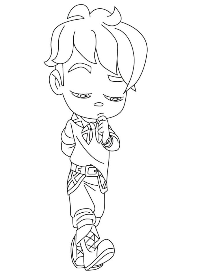 Kolorowanka Tomas z bajki do druku