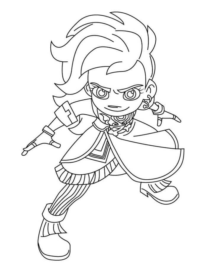 Kolorowanka Waleczna Bonnie Bones dla dzieci do druku