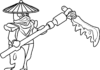 Wojownik Ninja z Lego Ninjago Kolorowanka Wojownik Ninja z Lego Ninjago do druku dla dzieci