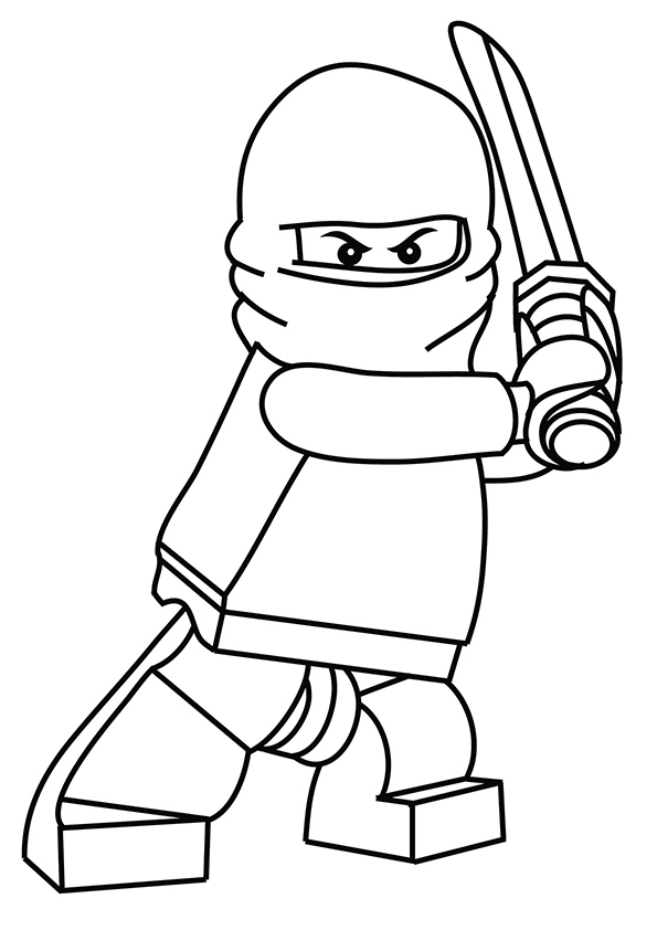 Kolorowanka Wojownik z Lego Ninja do druku