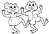 Żaby tańczą Kolorowanka Żaby tańczą do druku