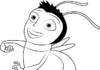Zadowolona pszczółka Kolorowanka zadowolona pszczółka do druku