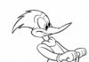 Koloroanka Woody Woodpecker na hulajnodze