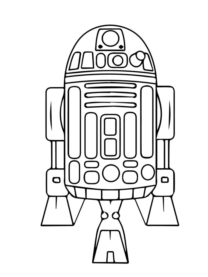 Kolorowanka Astromech Droid R2 D2 STar Wars